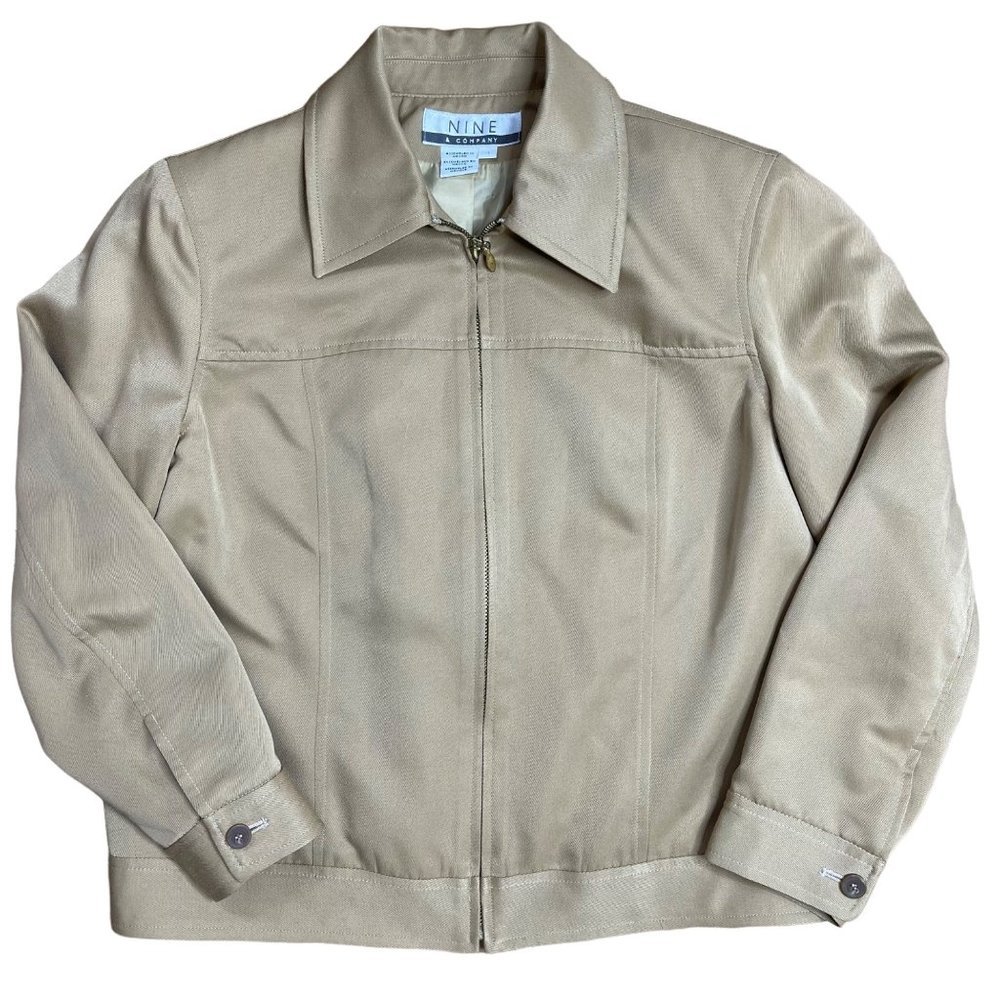 Nine & Company Womens Jackets Size 4 Beige Coats camel Full Zipper